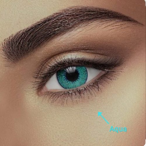 Single-Tone Aqua Contact Lenses