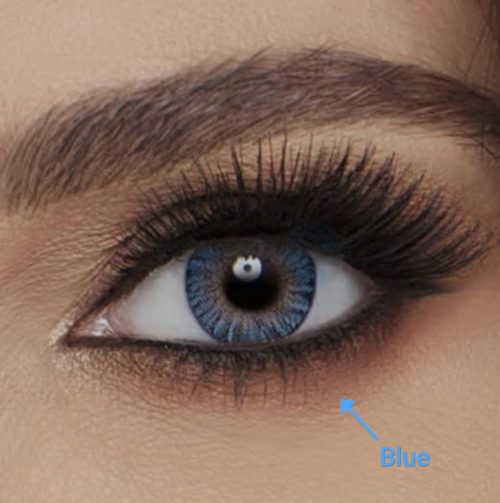 Triple-Tone Blue Contact Lenses