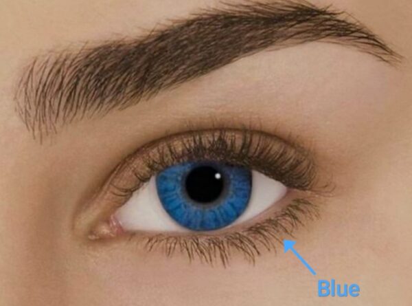 Single-Tone Blue Contact Lenses