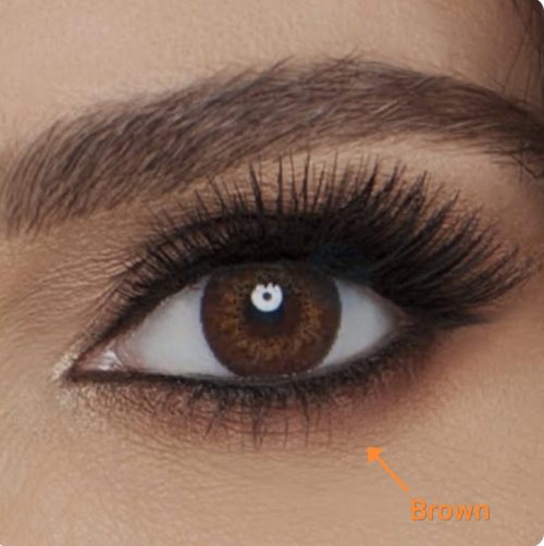 Triple-Tone Brown Contact Lenses