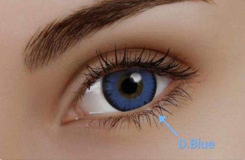 Triple-Tone Dark Blue Contact Lenses