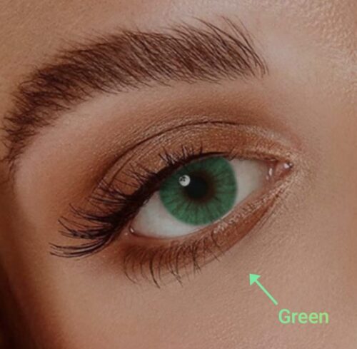 Single-Tone Green Contact Lenses