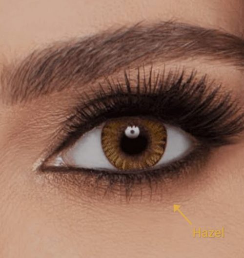 Triple-Tone Hazel Contact Lenses