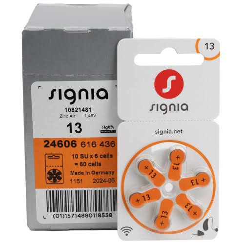 Signia-13 hearing aids cells box