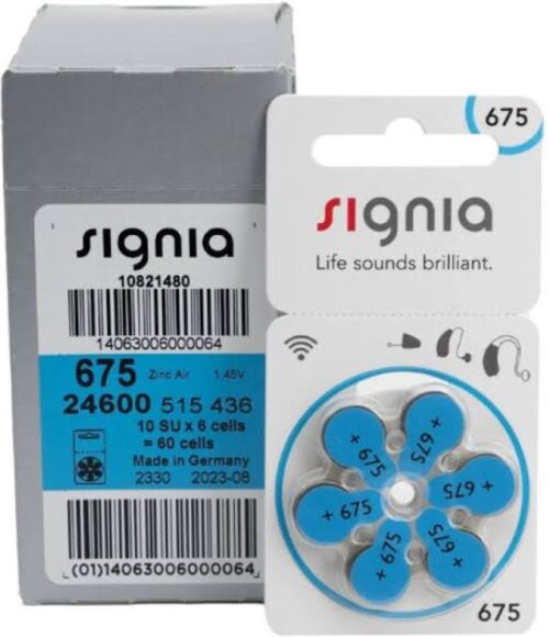 Signia-675 no. Hearing Aids Cells/Batteries