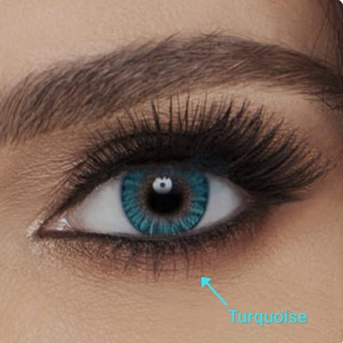 Triple-Tone Turquoise Contact Lenses