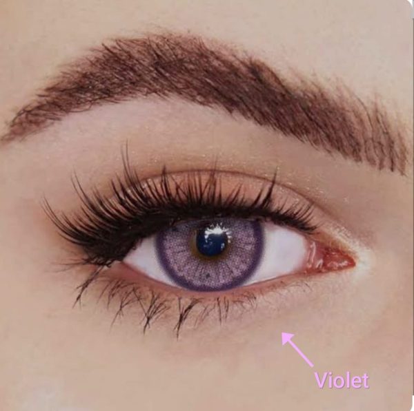 Double-Tone Violet Contact Lenses