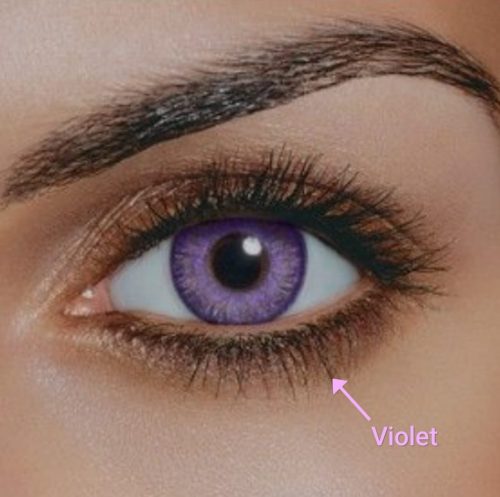Triple-Tone Violet Contact Lenses