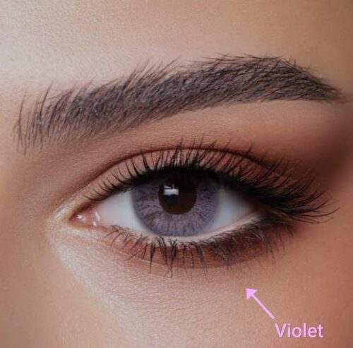 Single-Tone Violet Contact Lenses
