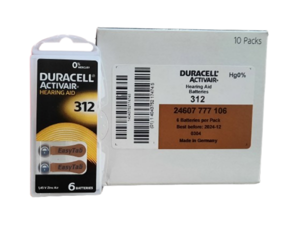 Duracell-312 no. Hearing Aids Cells/Batteries